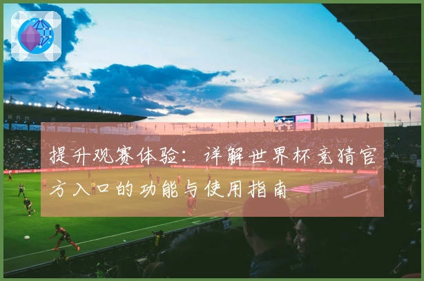 提升观赛体验：详解世界杯竞猜官方入口的功能与使用指南